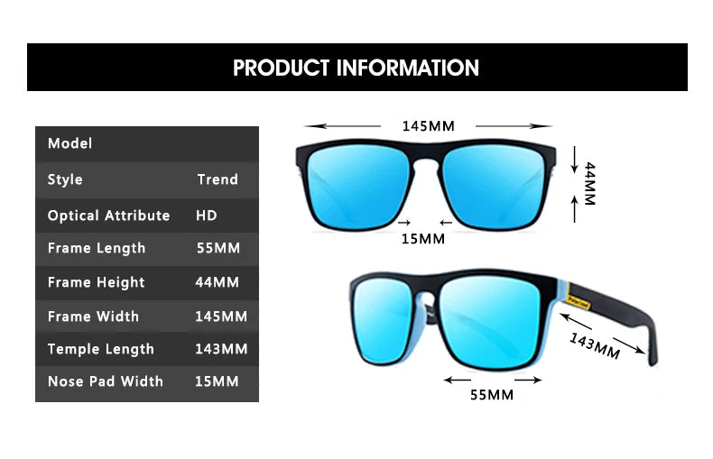 Polarized Fashion Guy's Sun Glasses