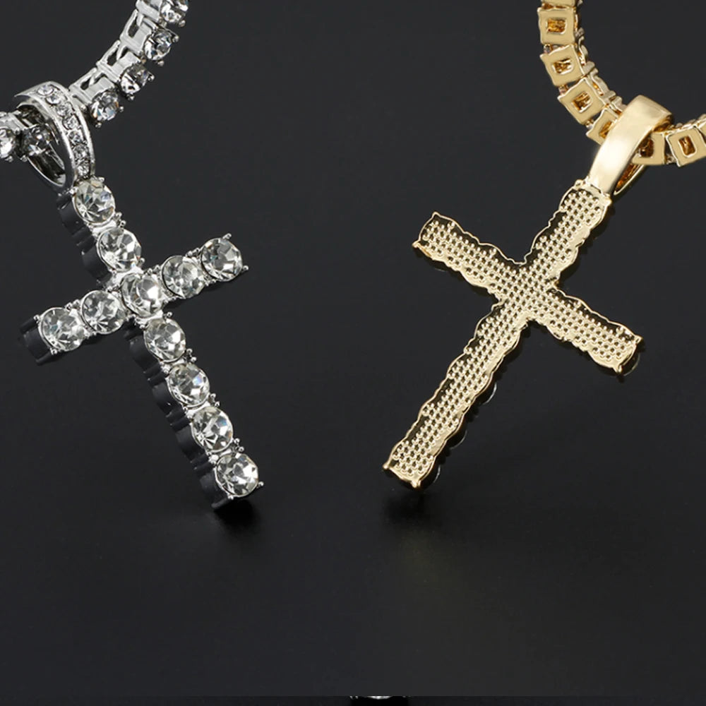 Trendy Cross Pendant Necklace 4mm