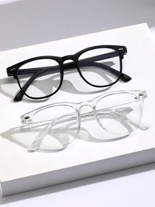 2-3PCS Unisex Trendy Anti-Blue Light Clear Glasses.