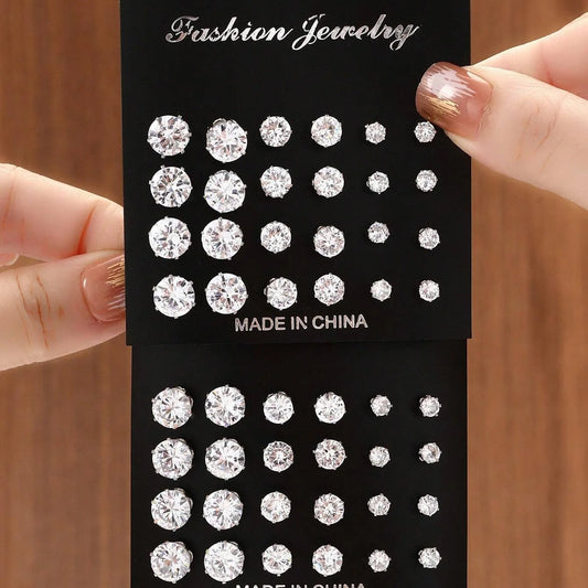 12 Ct Fashion Rhinestone Earrings