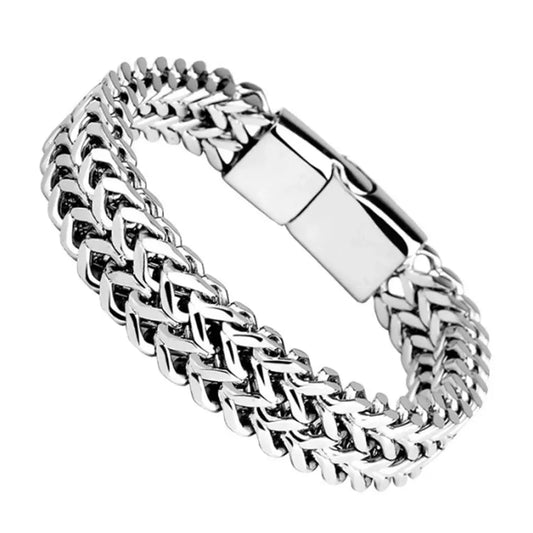 Stainless Steel Braided Double Bracelet