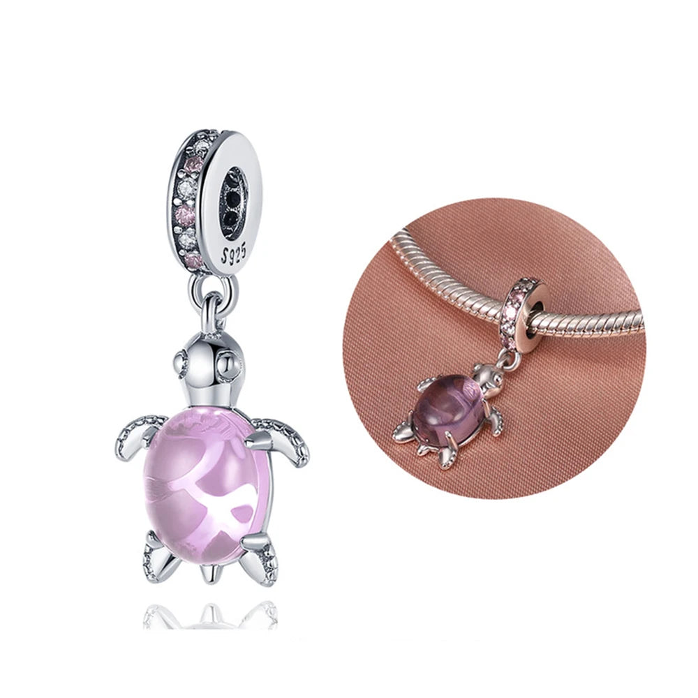 Pink Plata Bracelet Charms