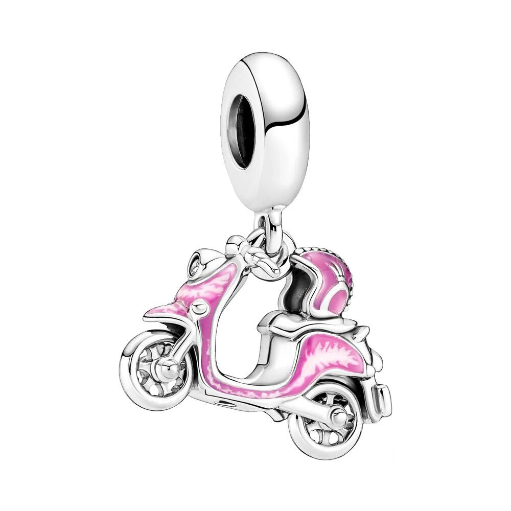 Pink Plata Bracelet Charms