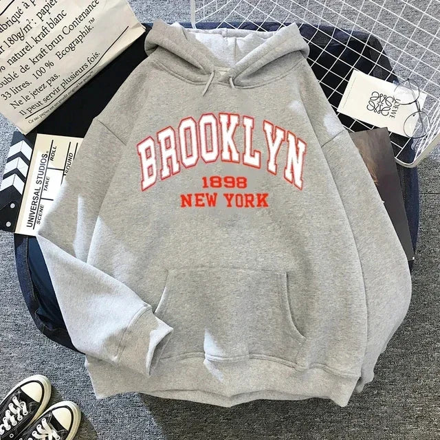 Brooklyn Letter Print Fashion Hoodie