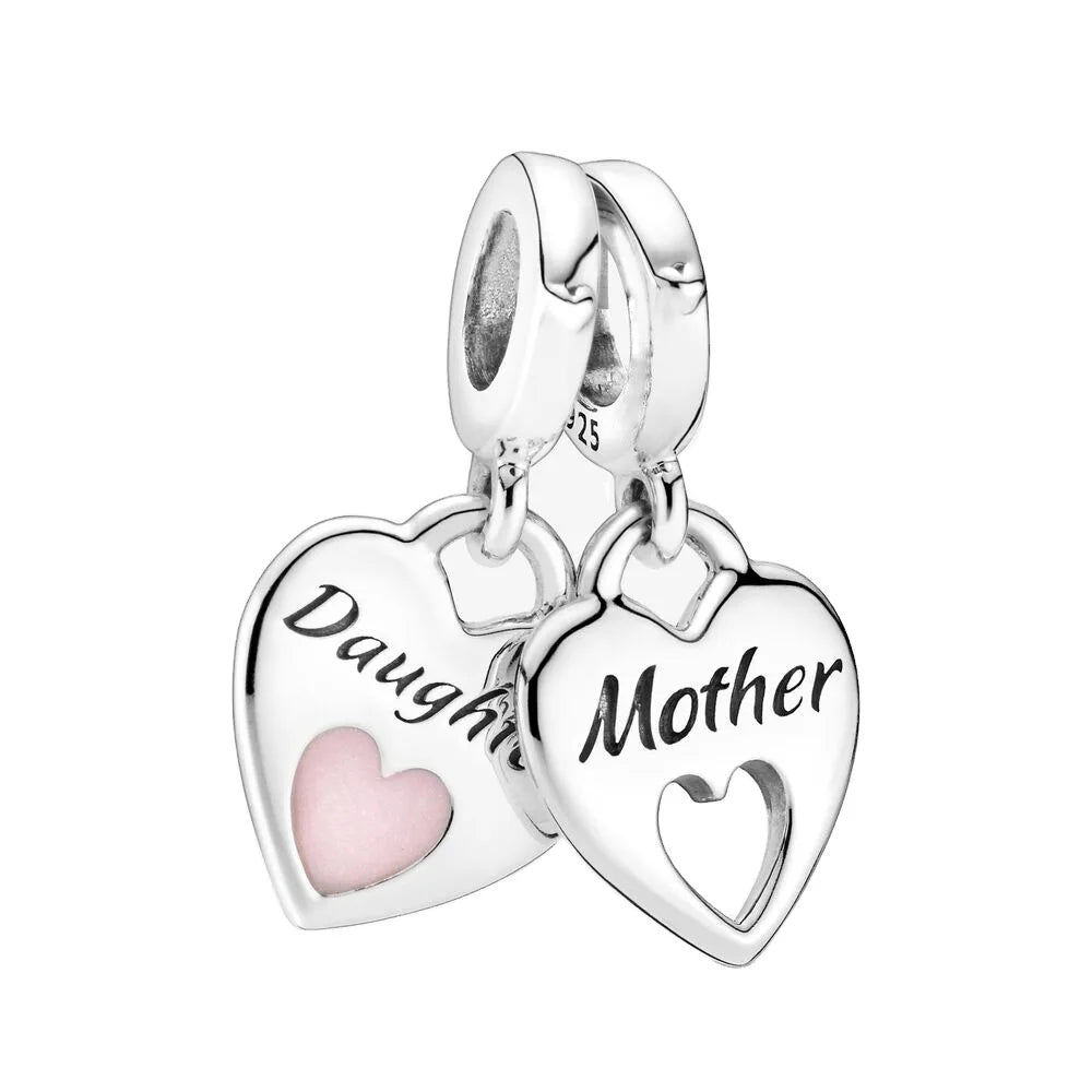 Pink Plata Bracelet Charms