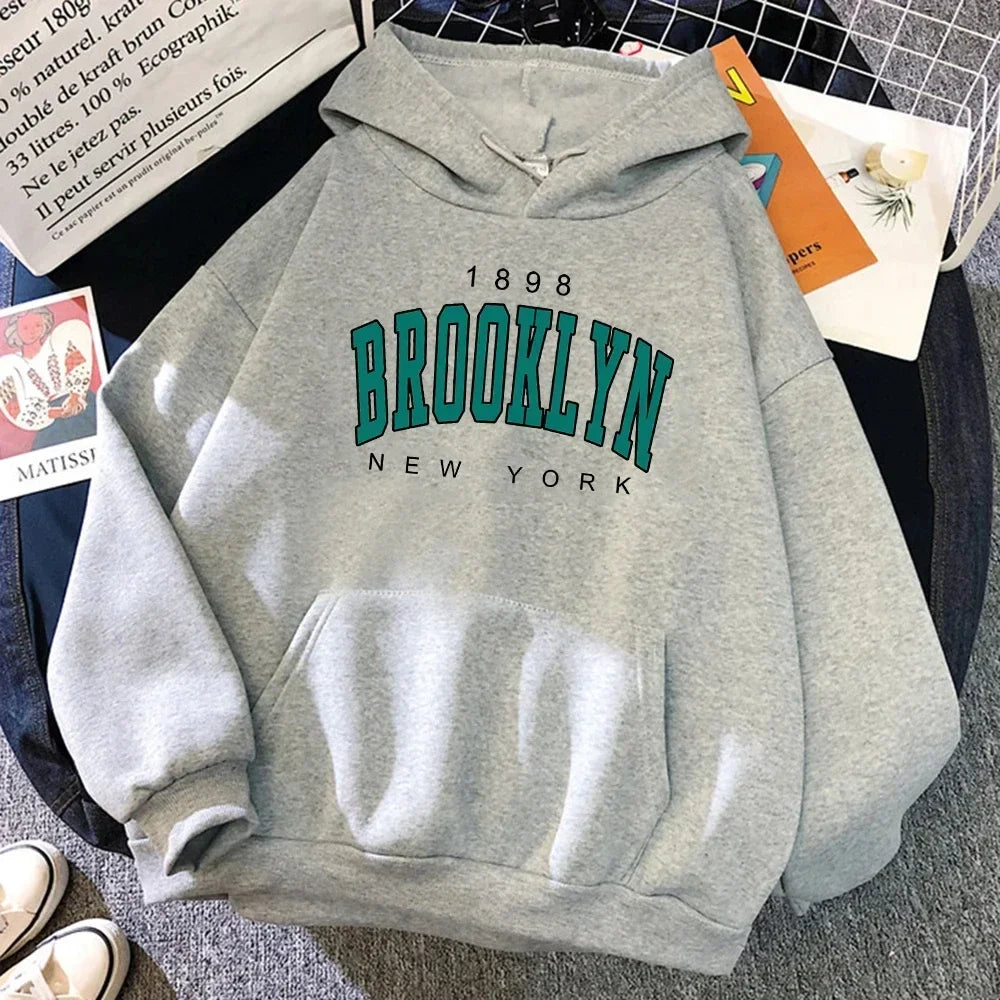 Brooklyn Letter Print Fashion Hoodie